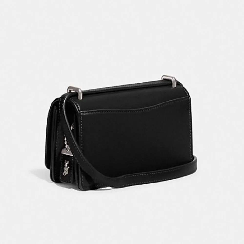 NWT Coach Bandit Crossbody Bag Luxe Refined Calf Leather Black Silver CD724 - Picture 2 of 16